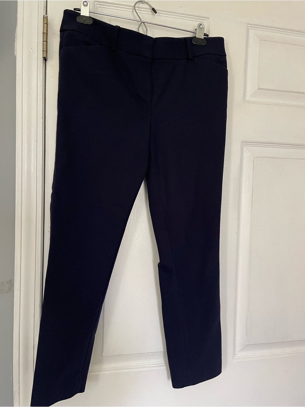 LOFT Navy Skinny-Leg Dress Pants